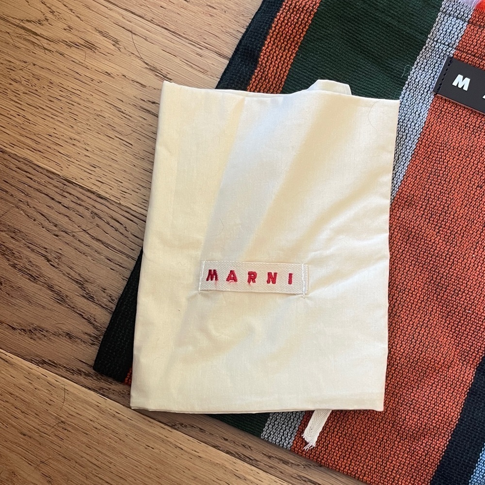 Marni Market Multicolor Striped Knit Tote Bag With Tags - Picture 2 of 6